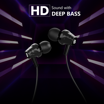 Techbolt BassPods Neckband Earphones with ENC Mic, Super Extra Bass ＆ Fast Charging (Made In India)