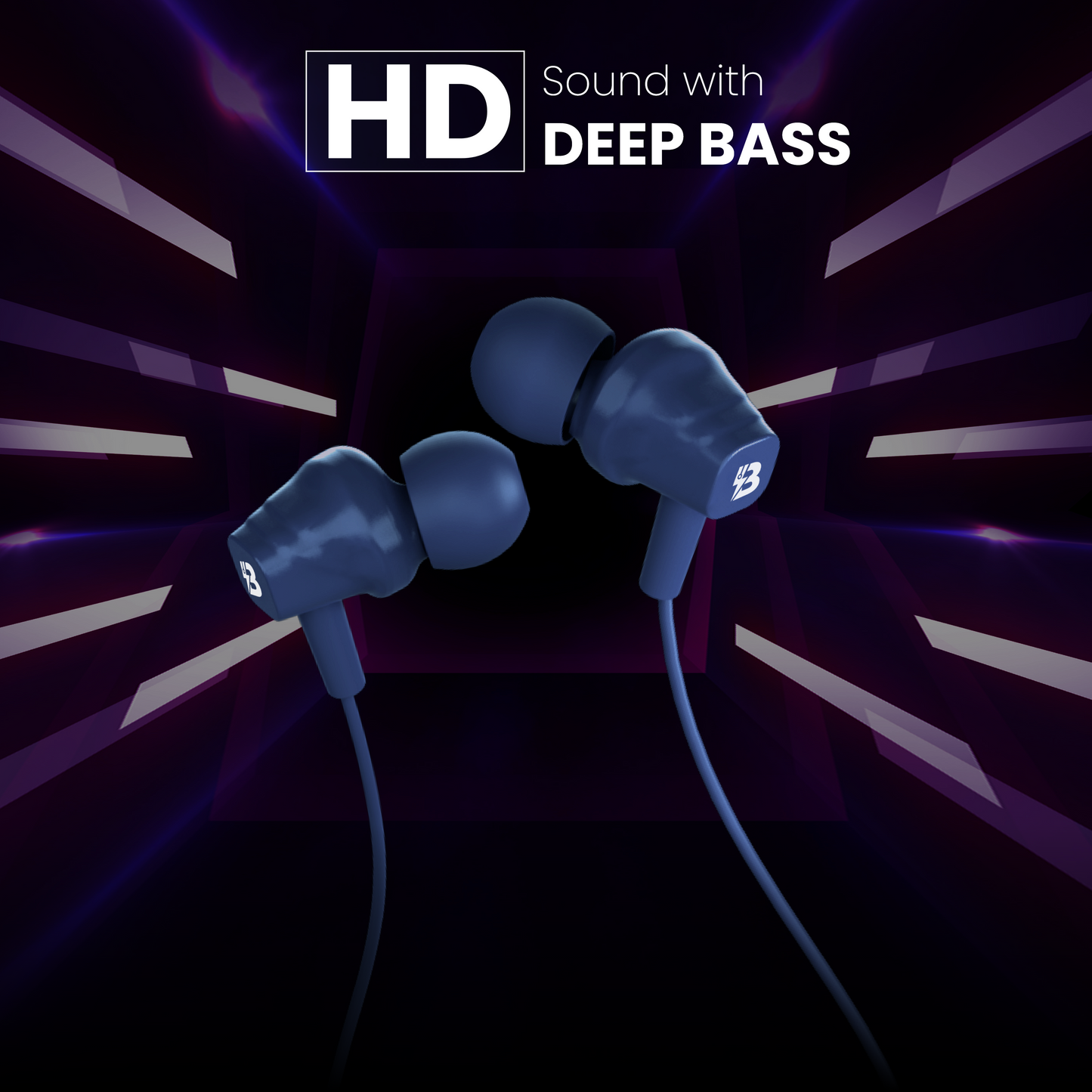 Techbolt BassPods Neckband Earphones with ENC Mic, Super Extra Bass ＆ Fast Charging (Made In India)