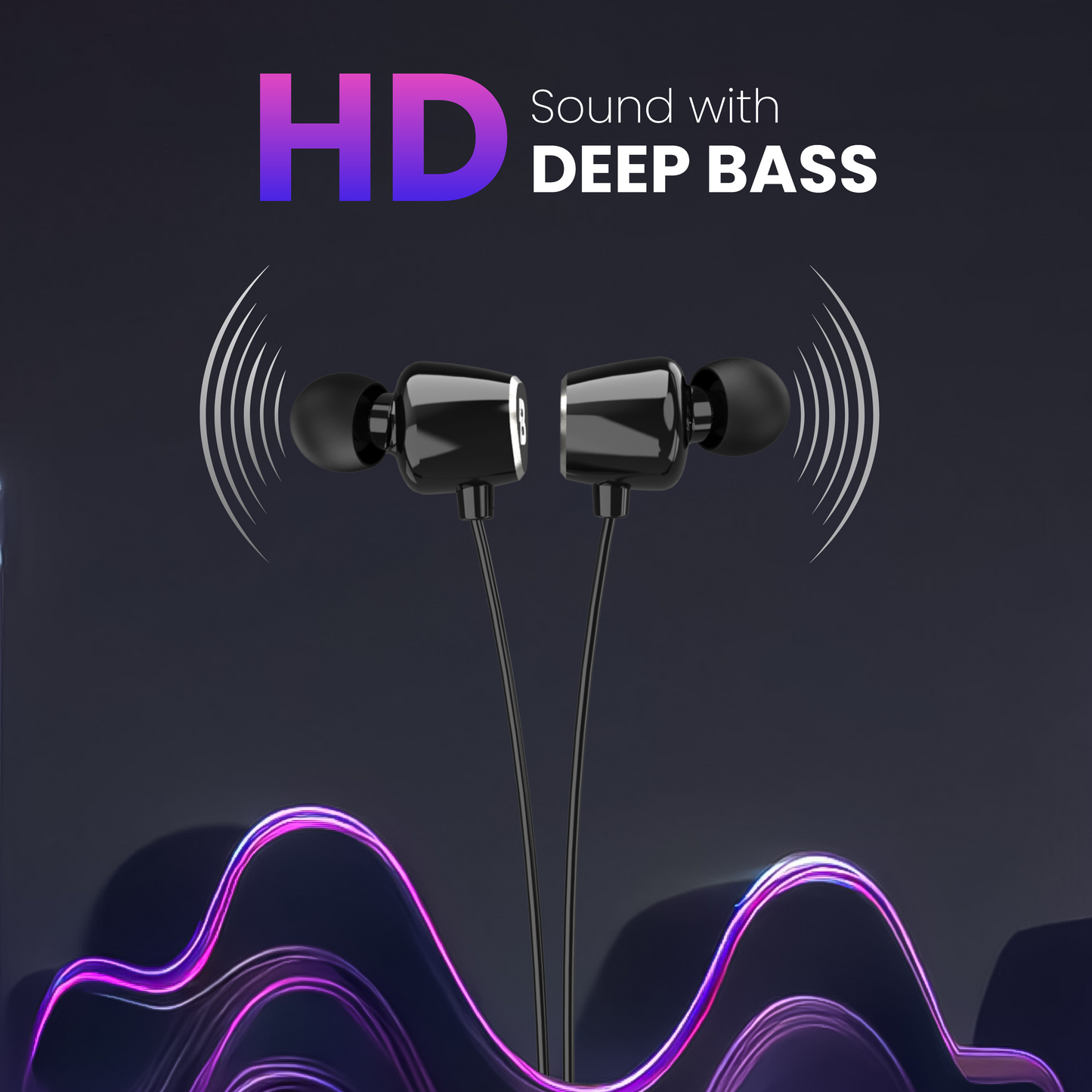 Techbolt Sense Premium Neckband Earphones with ENC Mic, Super Deep Bass ＆ Fast Charging (Made In India)