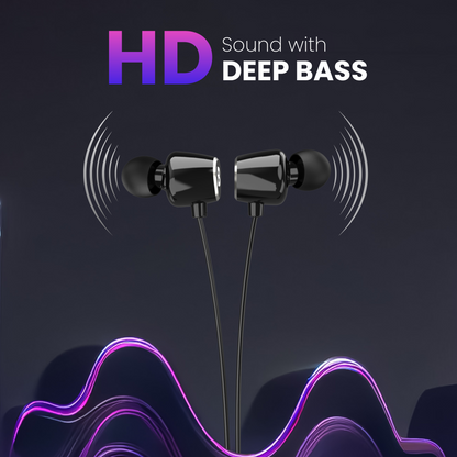 Techbolt Sense Premium Neckband Earphones with ENC Mic, Super Deep Bass ＆ Fast Charging (Made In India)