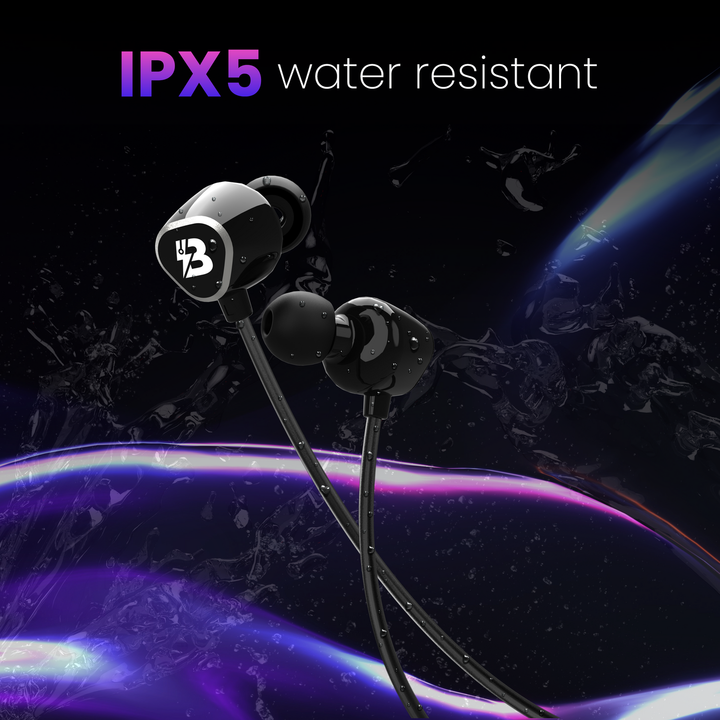 Techbolt Sense Premium Neckband Earphones with ENC Mic, Super Deep Bass ＆ Fast Charging (Made In India)