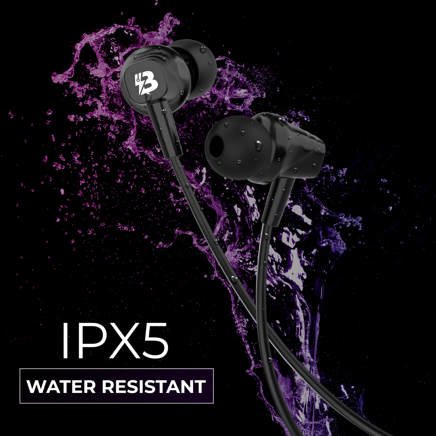 Techbolt BassPods Neckband Earphones with ENC Mic, Super Extra Bass ＆ Fast Charging (Made In India)